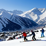 Winter Skiing in Alborz Mountains**

"A picturesque view of skiers enjoying the slopes of the Alborz Mountains in winter, with snow-covered peaks in the background. Include skiers of varying skill levels, cozy ski resort buildings, and the overall feeling of a winter wonderland. Safe for work, appropriate content, fully clothed, family-friendly, professional photography, natural proportions."

**