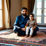 이란 직조 기술과 카펫 제작 - **

"A traditional Iranian family sits in their living room, adorned with an intricately patterned P...