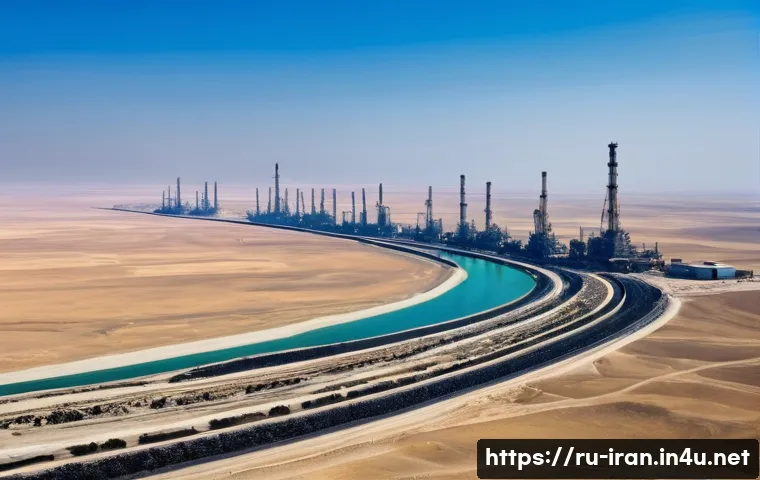 이란의 석유 산업 - **Prompt 1: The Vast Oil Wealth of Persia**
A majestic, sprawling landscape depicting a signific...